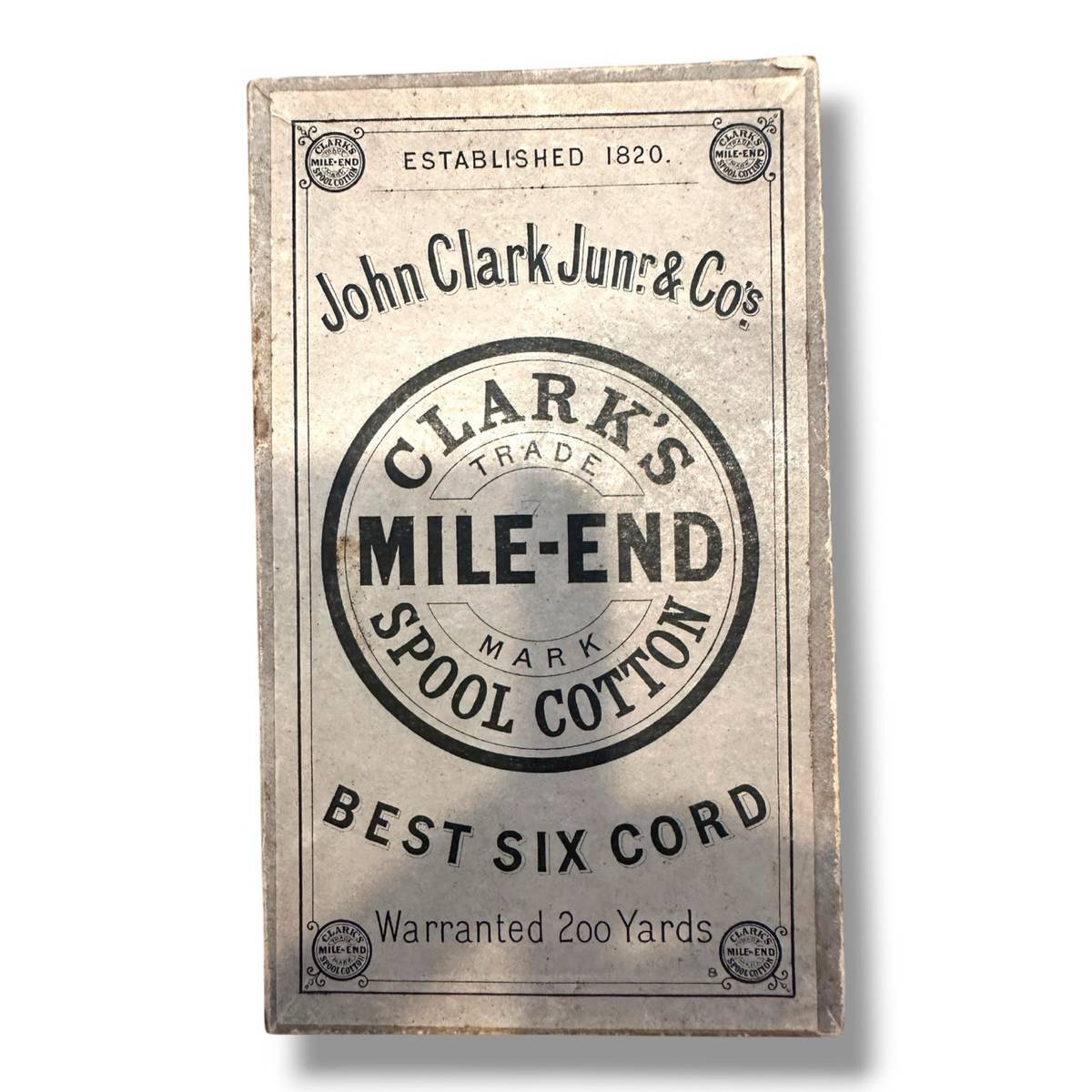Niknax · antique packaging box for Clark's Mile-End Spool Cotton from ...