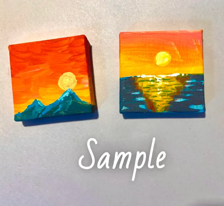Mini Canvas Landscape Custom Order 2.5"x2.5"