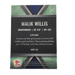 Malik Willis 2022 Wild Card Matte X-Plode Chase 23/25