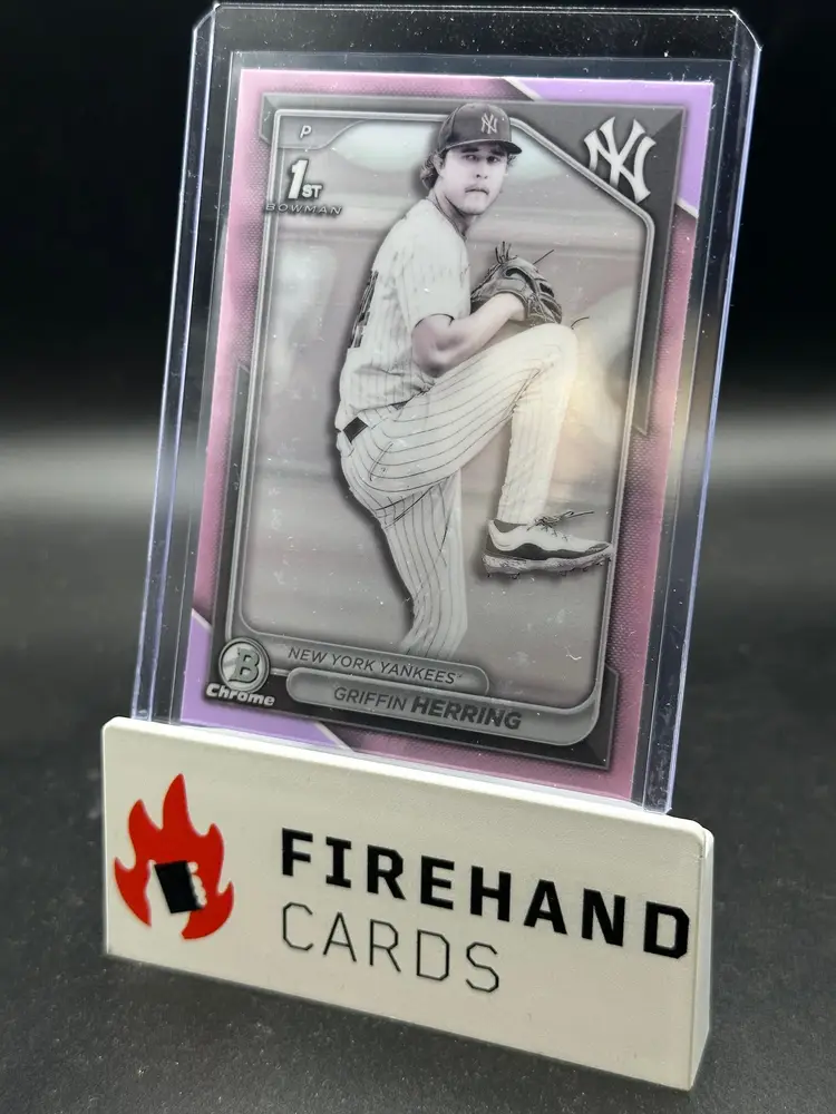 Griffin Herring 2024 Bowman Draft 1st Bowman PEARL Refractor New York Yankees