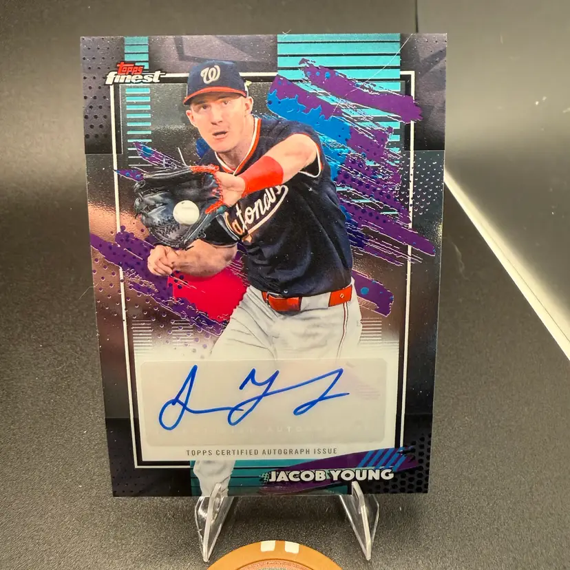 Jacob Young Autograph 2026 Topps Finest Washington Nationals