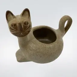 MCM Cat Pottery David Stewart Lion’s Valley Stoneware Planter Retro Vintage