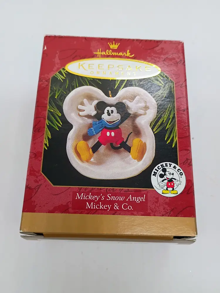 Hallmark Keepsake Ornament Mickey’s Snow Angel 1997 OPEN BOX Mickey & Co.