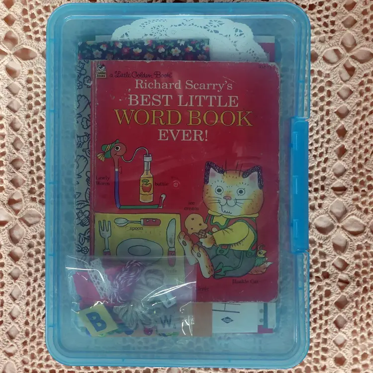 Little Golden Book Richard Scarry's Best Little Word Book Ever Junk Journal Mini Kit