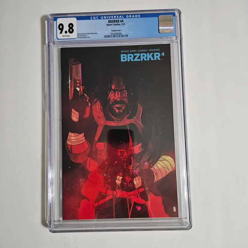 9.8 BRZRKR #4 Keanu Reeves Matt Kindt Varient Cover July 2021
