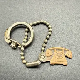 Vintage Keychain Southern Bell Telephone Telegraph Company Phone Charm Brass?