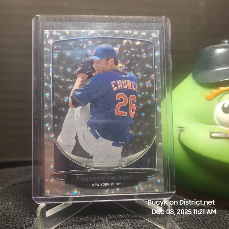 2013 Bowman Draft Pick Silver Ice - Andrew Church Mew York Mets