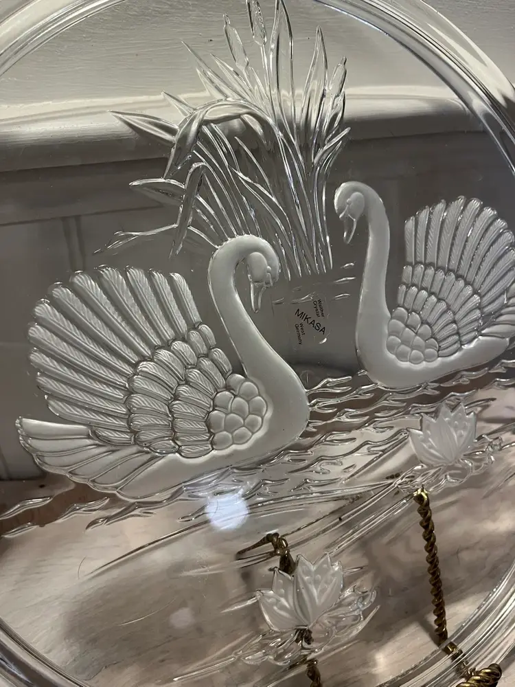 Mikasa Swan Cake Plate