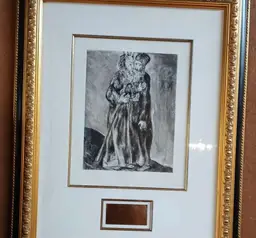 RARE Marc Chagall Original Recontre De Moise Et D’Aaron Framed Etching W/COA