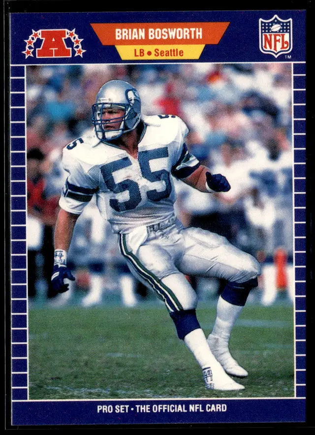 #41 Brian Bosworth 1989 Pro Set #391a RC *LIVE AUCTION*