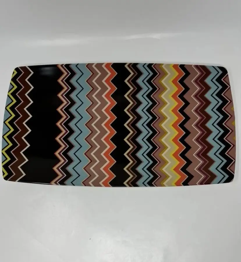 Missoni for Target Platter Chevron Zig-Zag Stoneware Serving Tray 9” x 15.75”