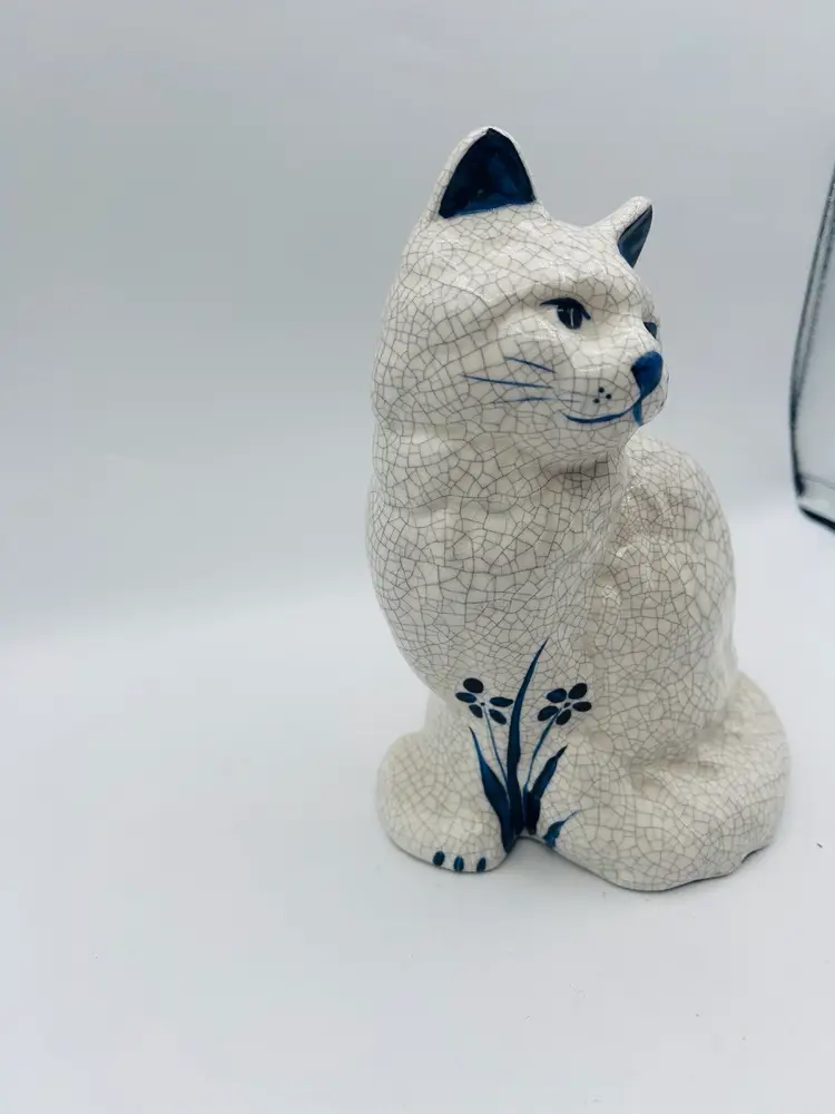 Dedham Pottery Cat Figurine,
