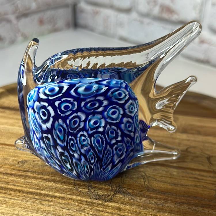 Paperweight wild animal  Millefiori Fish Marine