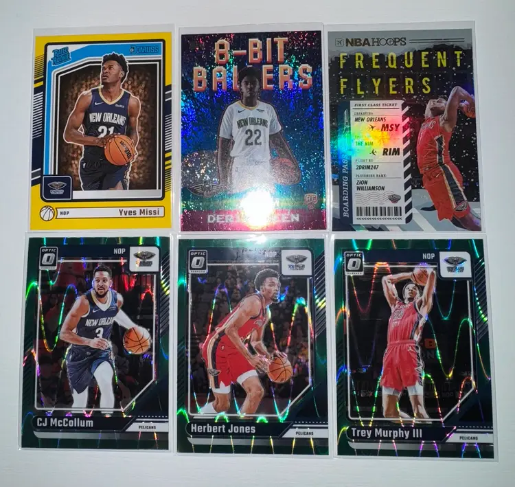 New Orleans Pelicans 6 Card Lot