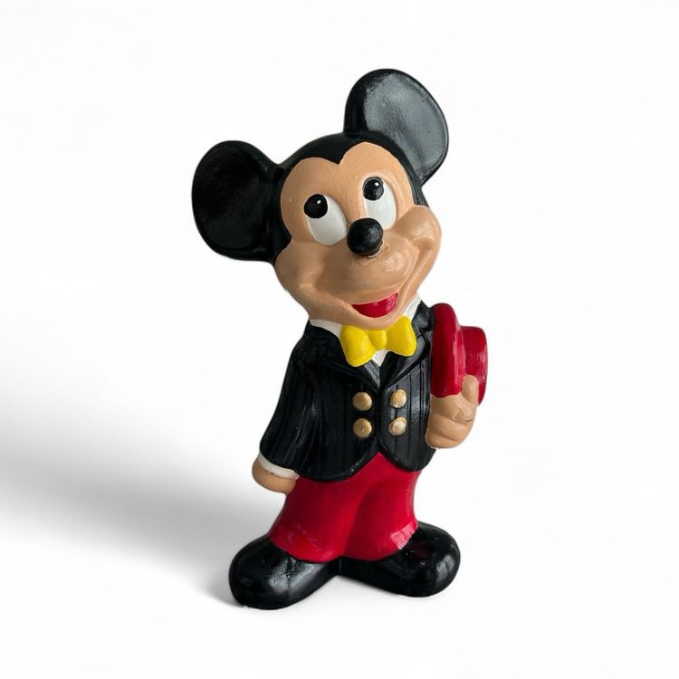 Vintage Hobbyist Mickey Mouse Figurine Walt Disney Productions Marked Ceramic Mold