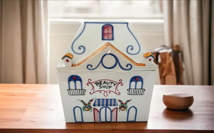 Vintage Beauty shop Italian canister Meiselman imports