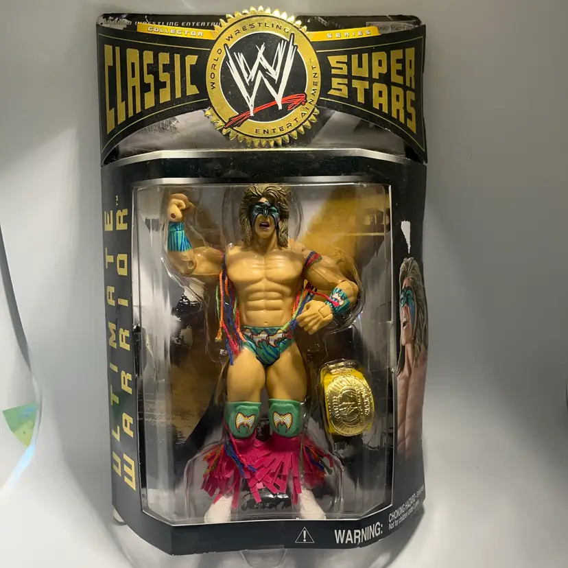 WWE Jakks Classic Superstars Ultimate Warrior Series 3 Action Figure NIB Yellow IC Belt
