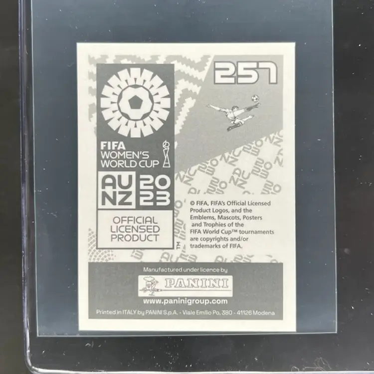 Mille Gejl 2023 Panini Women’s World Cup Sticker Denmark Soccer Card