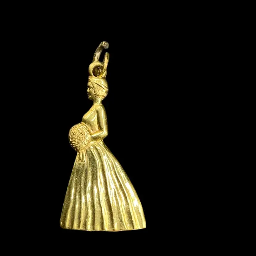 1” 12K Gold Filled Bride Charm 1/20 Bridal Bouquet