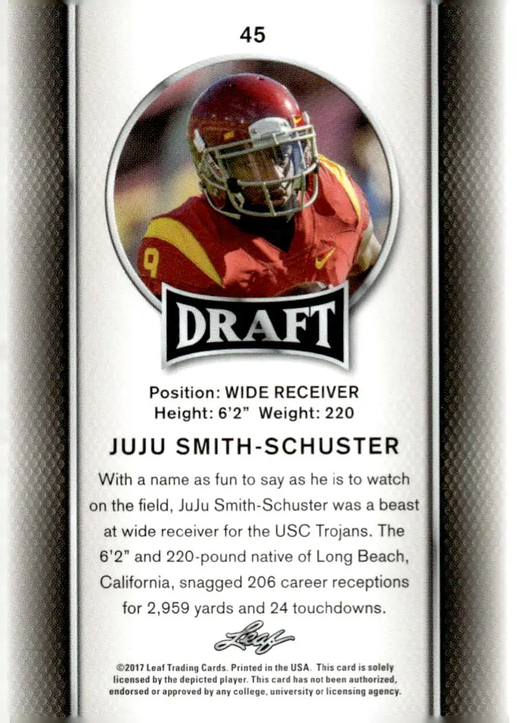 2017 Leaf Draft #45 JuJu Smith-Schuster