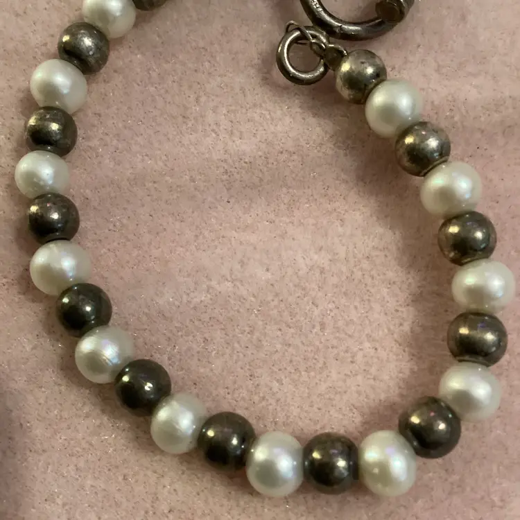 Sterling & Pearl Bracelet