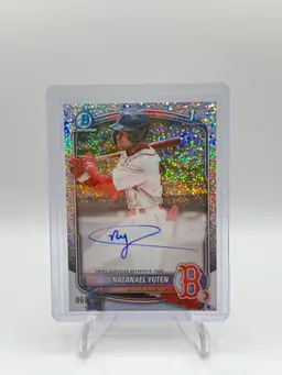 2025 Bowman Chrome - Natanael Yuten Speckle Auto /299Red Sox