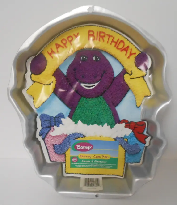 Vintage 1998 Wilton Barney Happy Birthday Cake Pan With Instructions Dinosaur