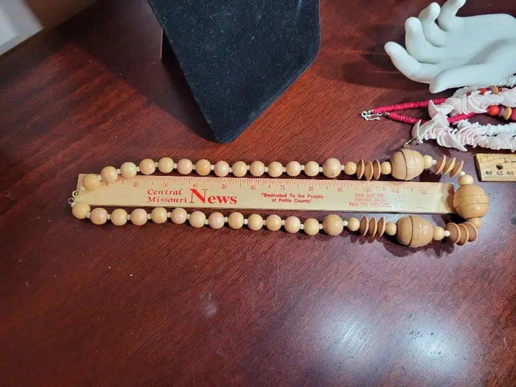 Costume Lot of Wood and Shell Jewelry