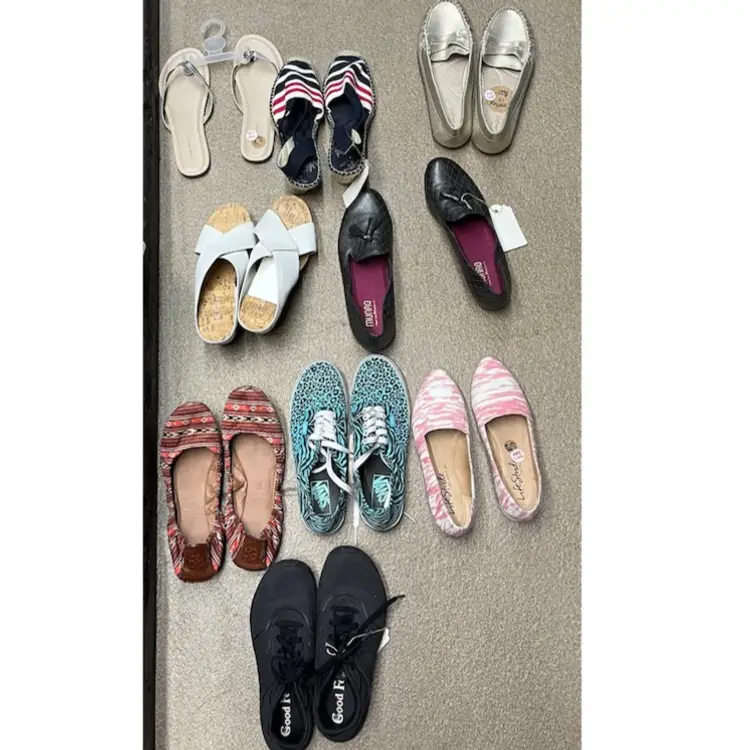 Summer Shoe Lot Of 12 Vans, Lucky Brand, GoodFeet, Halstan $1000+ Retail