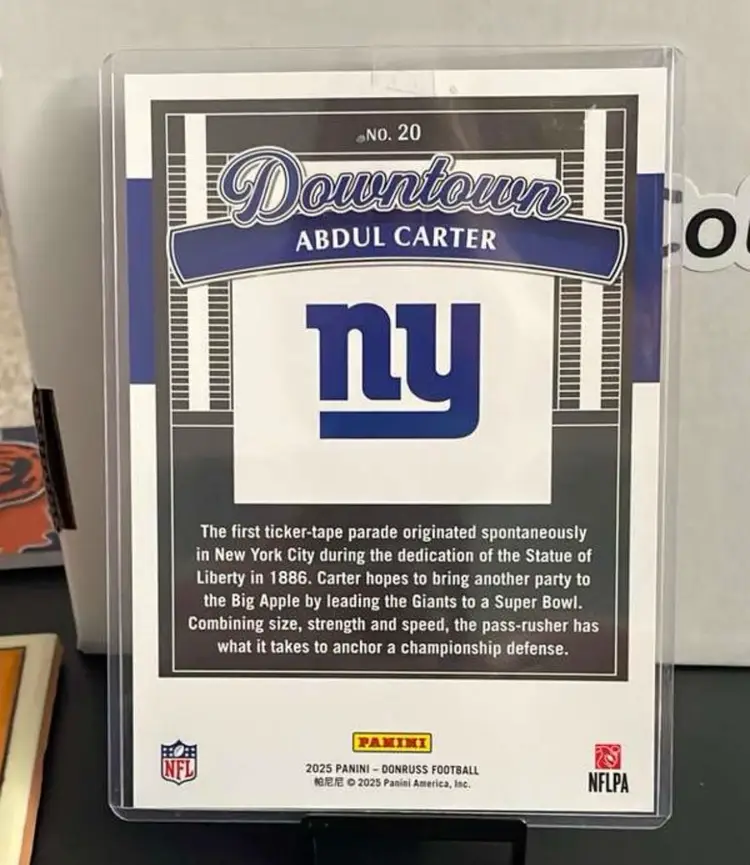 Abdul Carter 2025 Donruss Downtown! Oversized