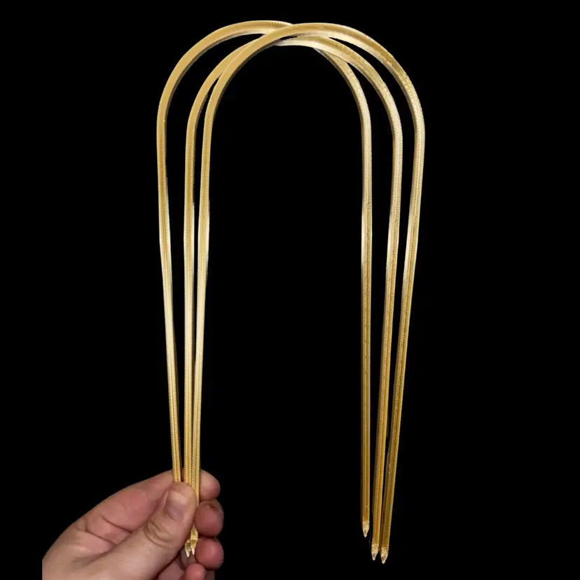 (3-pack) 9 inch arch trellis in Gold