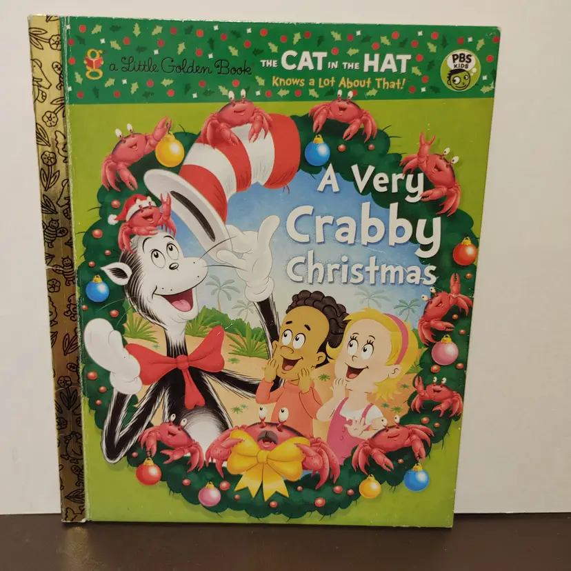 Cat in the Hat- A Very Crabby Christmas. Little Golden Book. No condition issues.