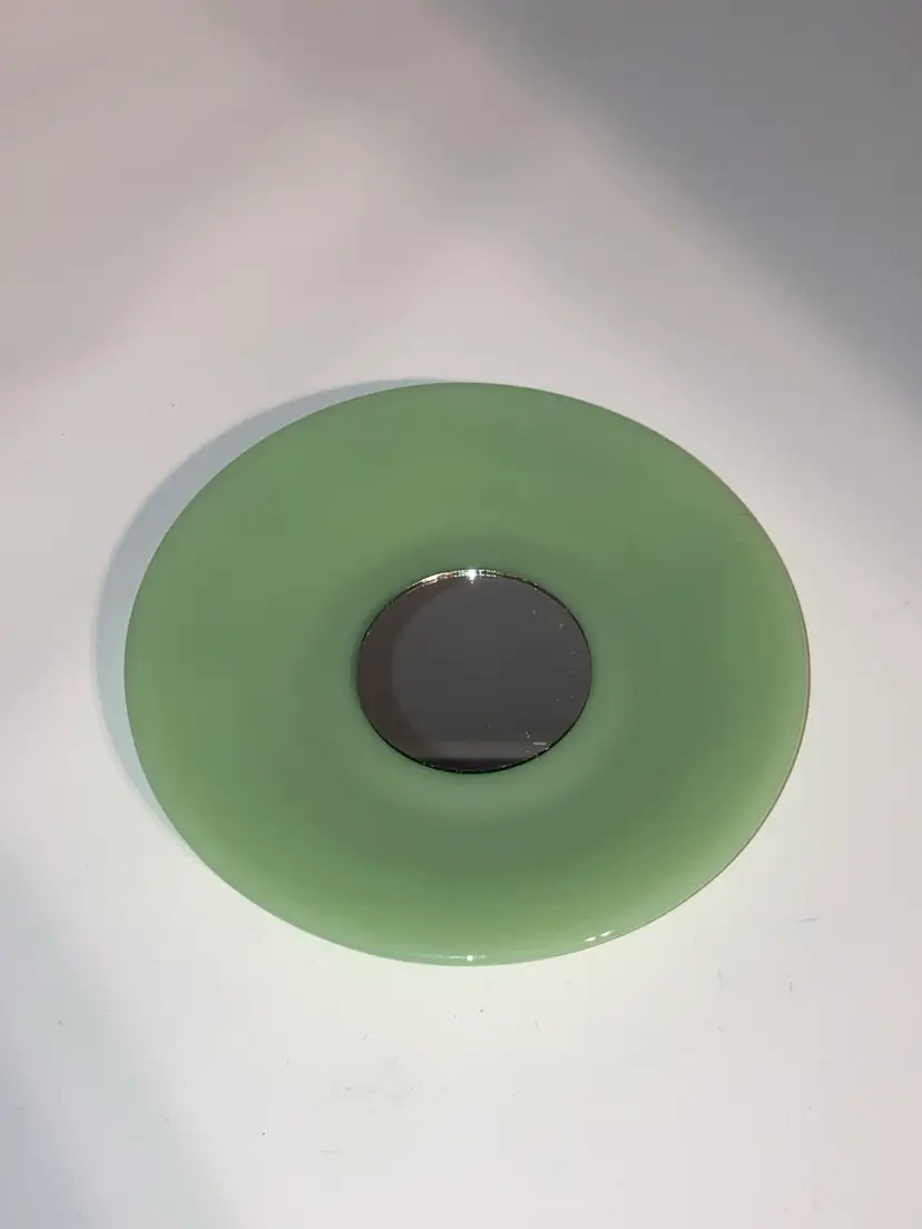 Vintage Green Jadeite Glass Plate! 1930s-1950s! 5 1/2” Diameter! 1 Of 2!