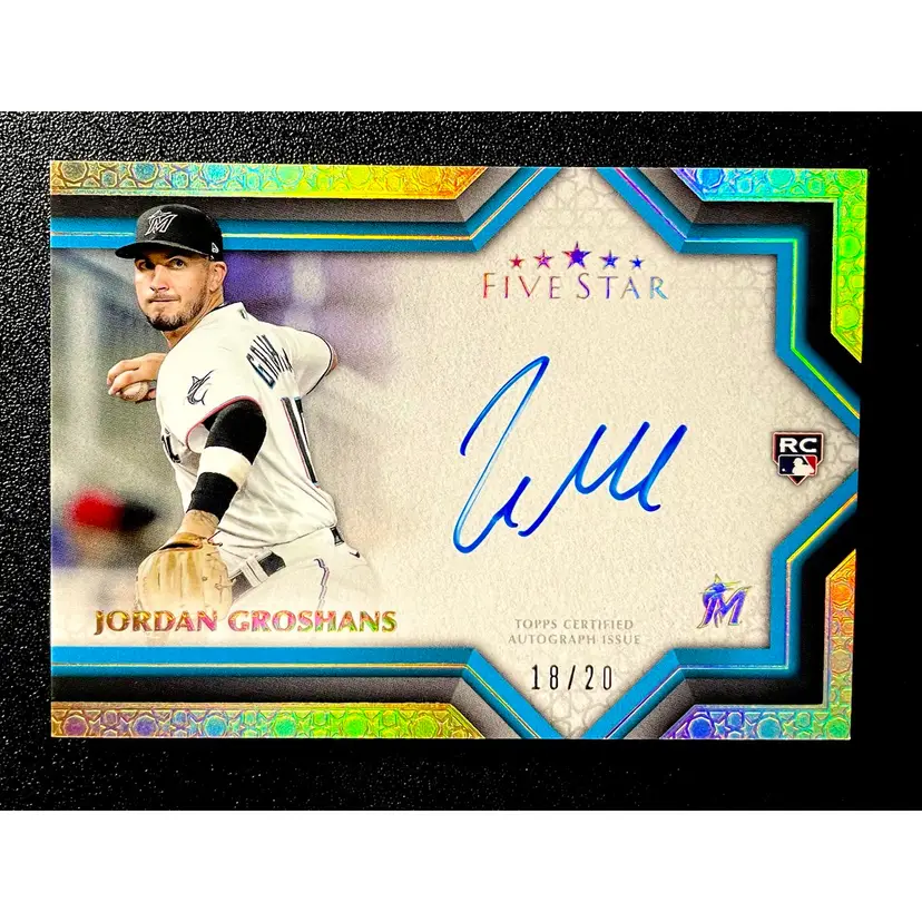 Jordan Groshans RC Auto 18/20 - 2023 Topps Five Star - Rookie Autograph - Miami Marlins