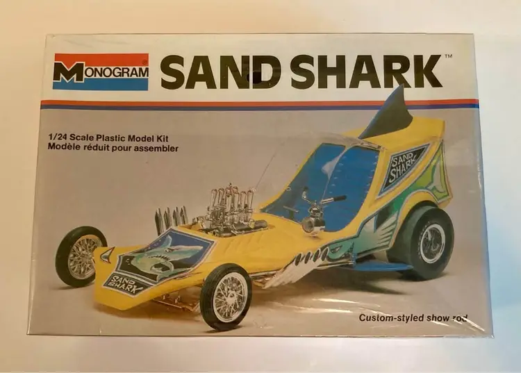 Monogram Sand Shark Model Car Kit 1996 Molded in Yellow 1:24 Scale NEW