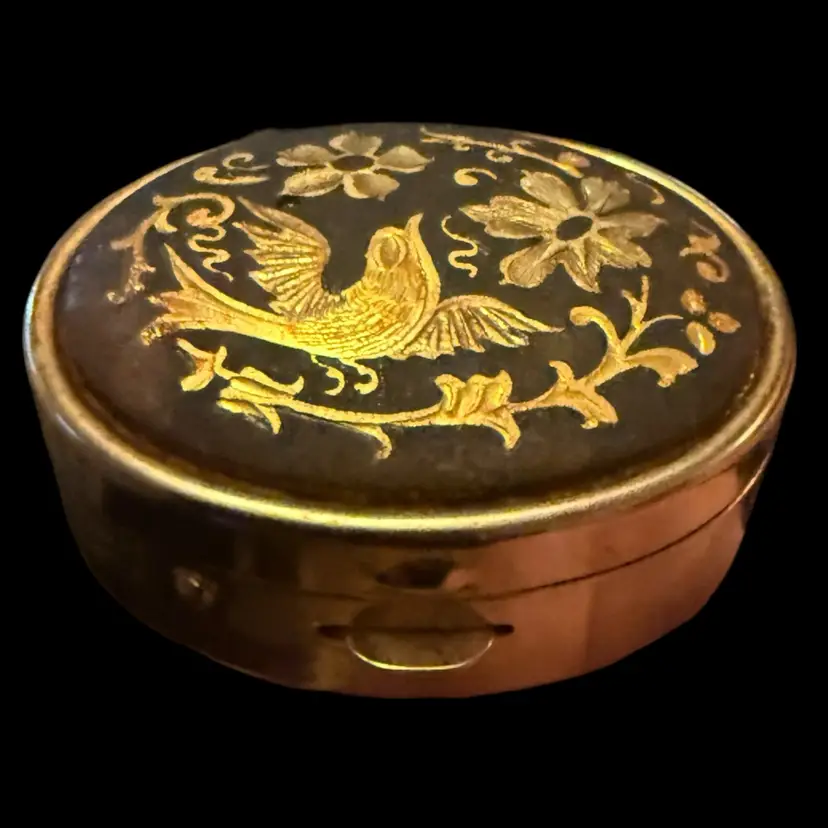 Damascene Bird Pill Box Trinket 1.5β