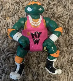 Vintage SHELL SLAMMIN' MIKE Teenage Mutant Ninja Turtles Sewer Sports 1991 Vintage TMNT