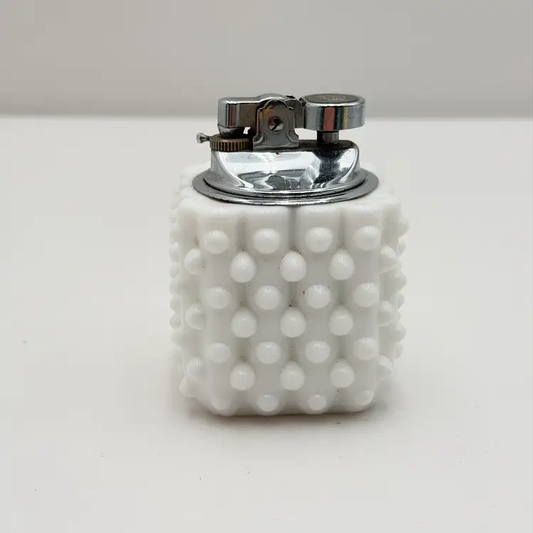 Fenton Hobnail Square Vintage Table Lighter