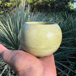 3” Green Apple Globe Concrete Planter