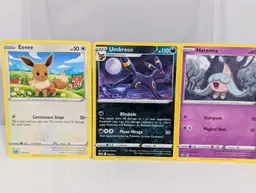 NEW!-McDonald’s Pokémon Cards Lot of 3 -Umbreon, Hatenna, Eevee- NON-Holo  Free Shipping!