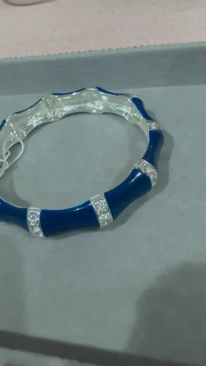 Tommy Bahama Bracelet Hinge Navy Enamel Pave Accents