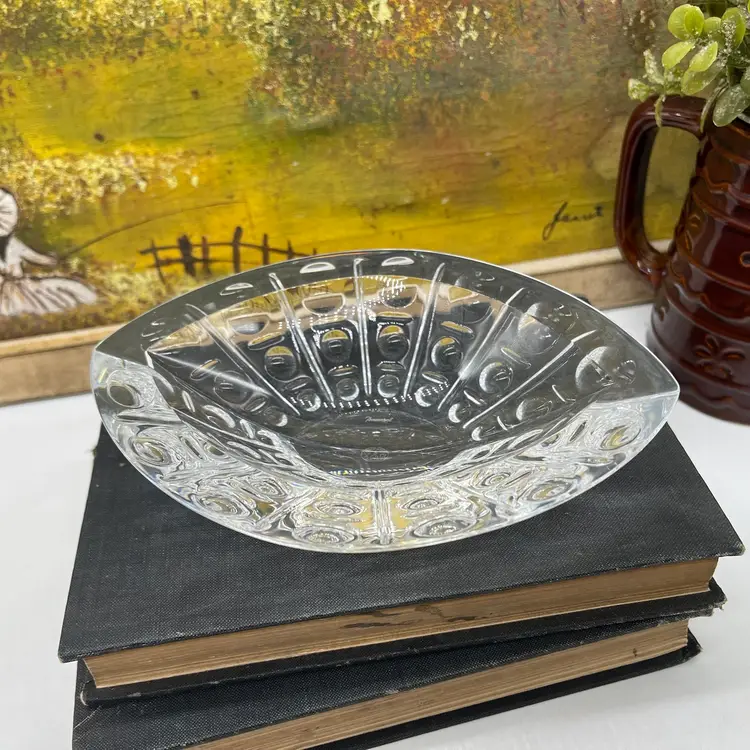 Baccarat France Crystal Bowl Equinox Pattern AS IS