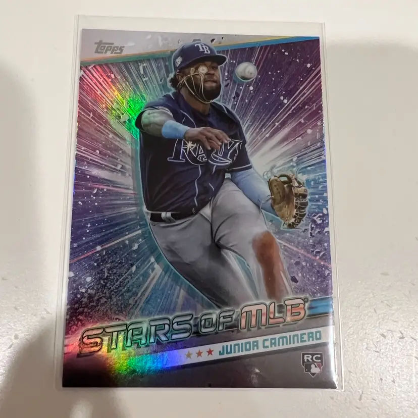 Junior Caminero RC Stars Of MLB Tampa Bay Rays
