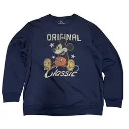 Disney Mickey Mouse Classic Navy Blue Crewneck Sweater by Disney Store - XL
