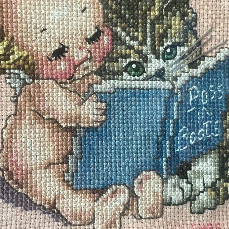 #01 Cross-Stitch Framed Glass Cover Vintage 80's Sudberry House Old Lyme , Conn