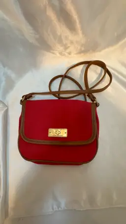 Red Tommy Hilfiger Canvas Crossbody Purse