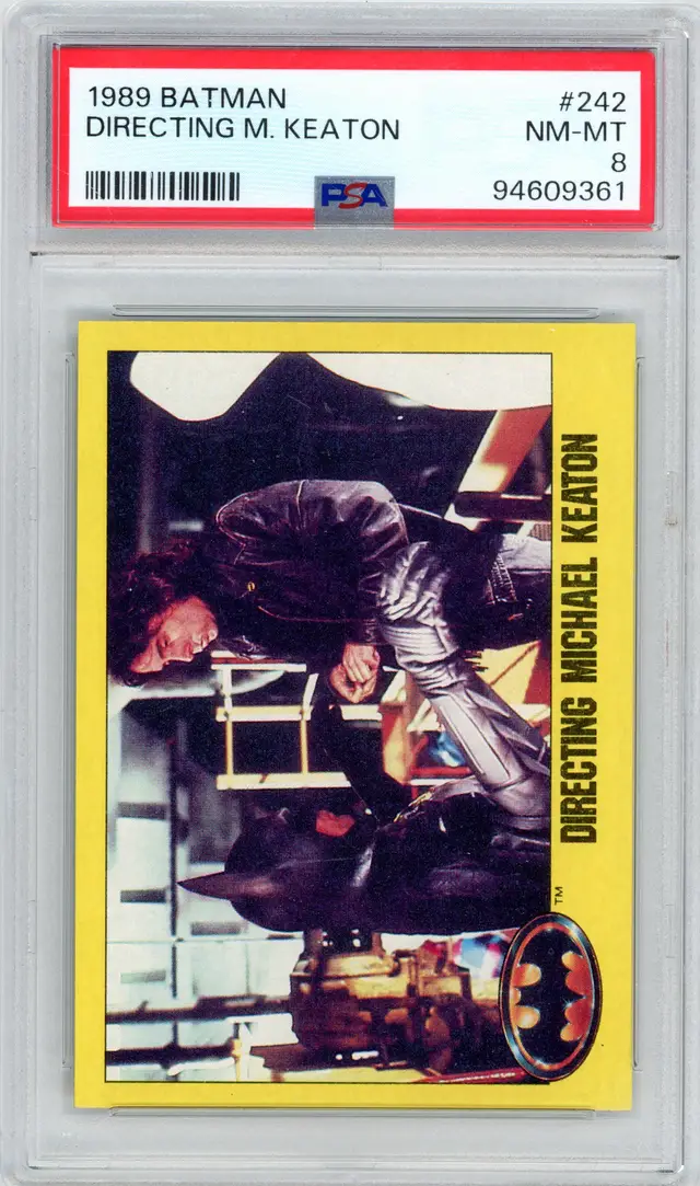 1989 Batman Directing MICHAEL KEATON #242 PSA 8 NM-MT