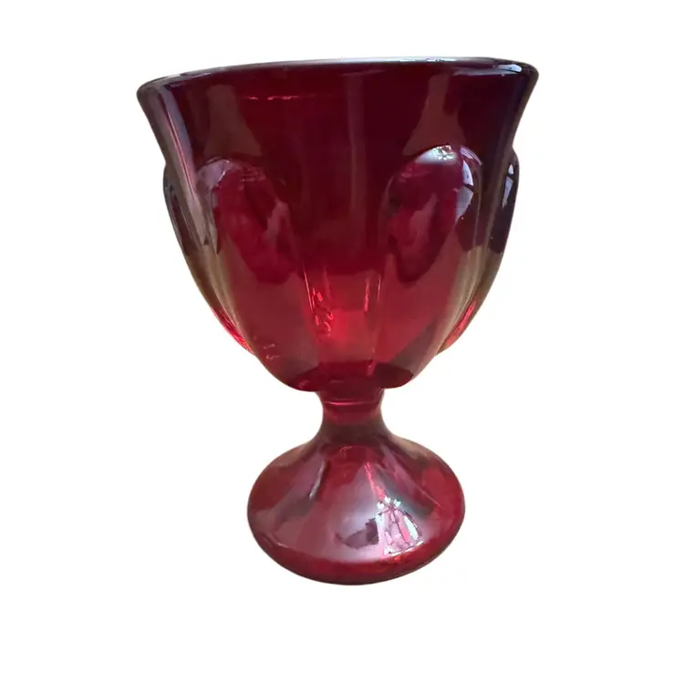 Vintage Viking style red goblet or candy dish