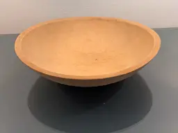 Decorative Hand Turned 10” Wood Bowl Rustic Farmhouse Dough Centerpiece