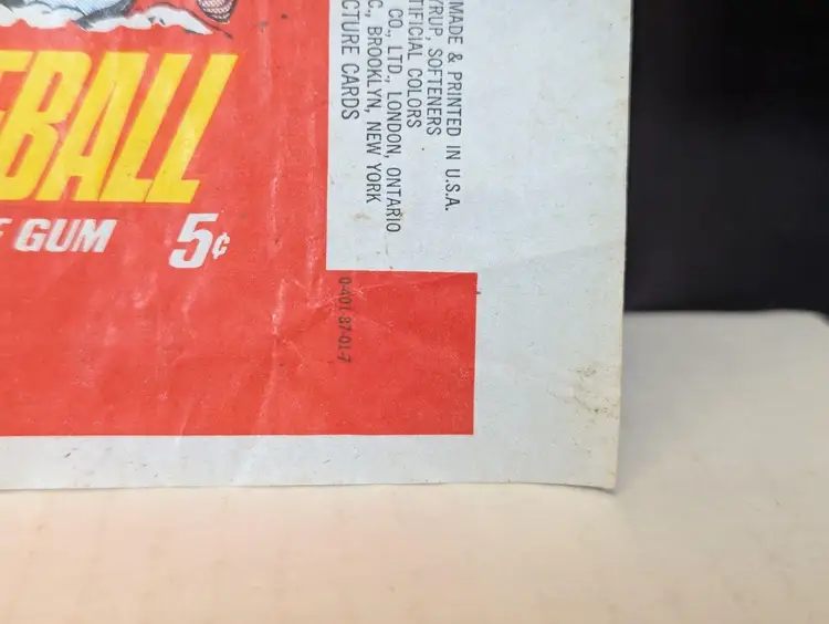 1967 TOPPS BASEBALL 5¢ Vintage Wax Pack Wrapper With Magnet Advertising